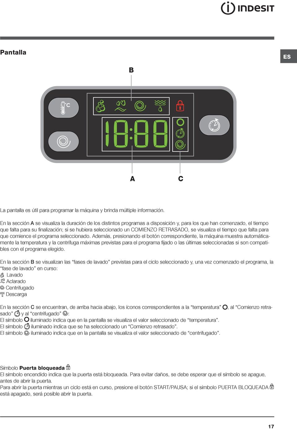 RETRASADO, se visualiza el tiempo que falta para que comience el programa seleccionado.