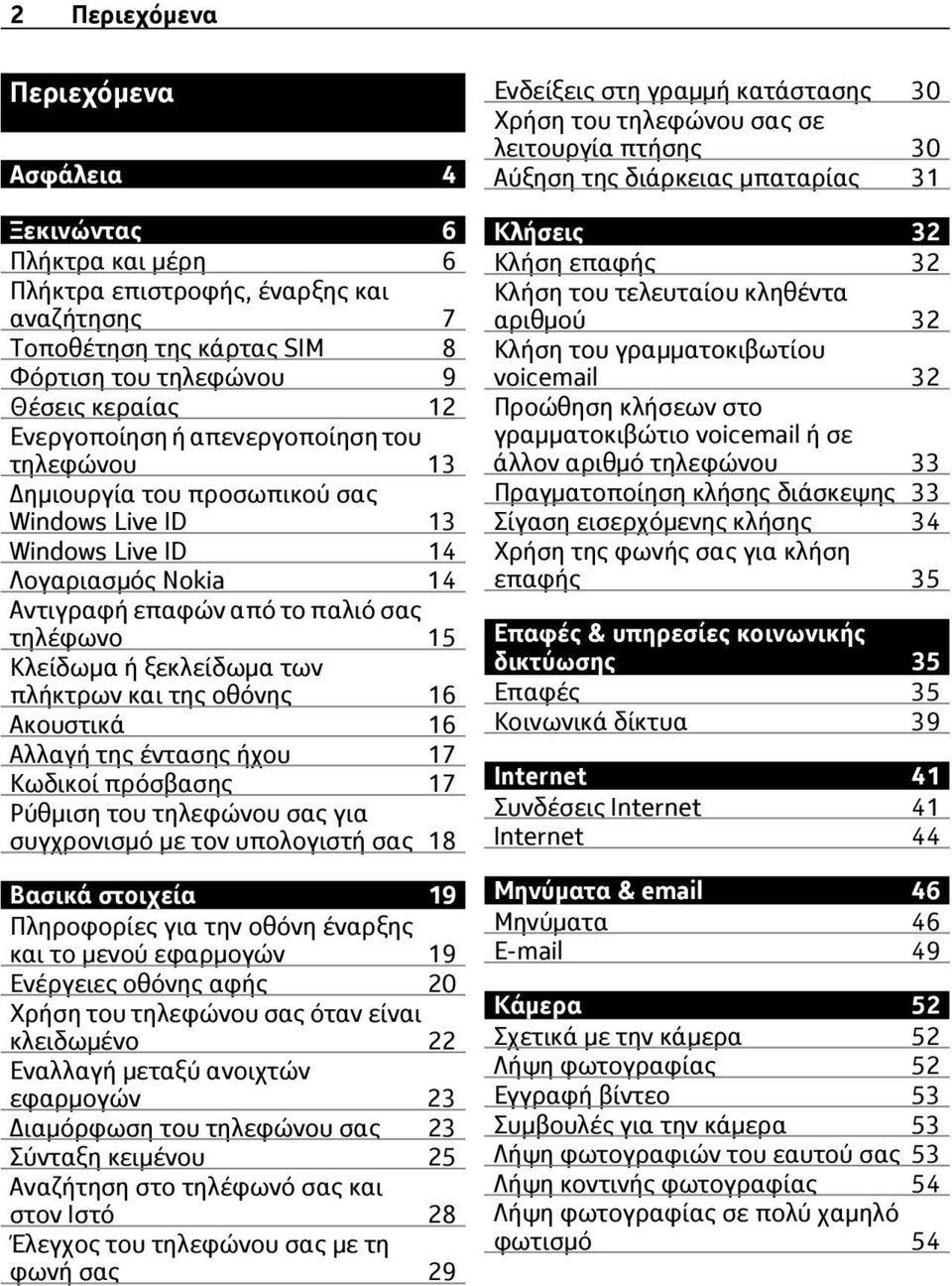 πλήκτρων και της οθόνης 16 Ακουστικά 16 Αλλαγή της έντασης ήχου 17 Κωδικοί πρόσβασης 17 Ρύθμιση του τηλεφώνου σας για συγχρονισμό με τον υπολογιστή σας 18 Βασικά στοιχεία 19 Πληροφορίες για την οθόνη