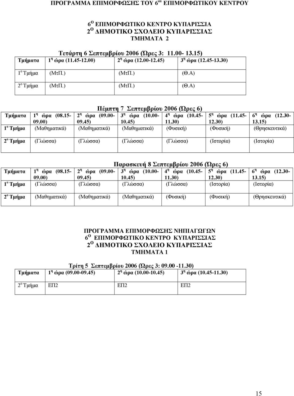 Α) 2 ο Τµήµα (ΜτΠ.) (ΜτΠ.) (Θ.