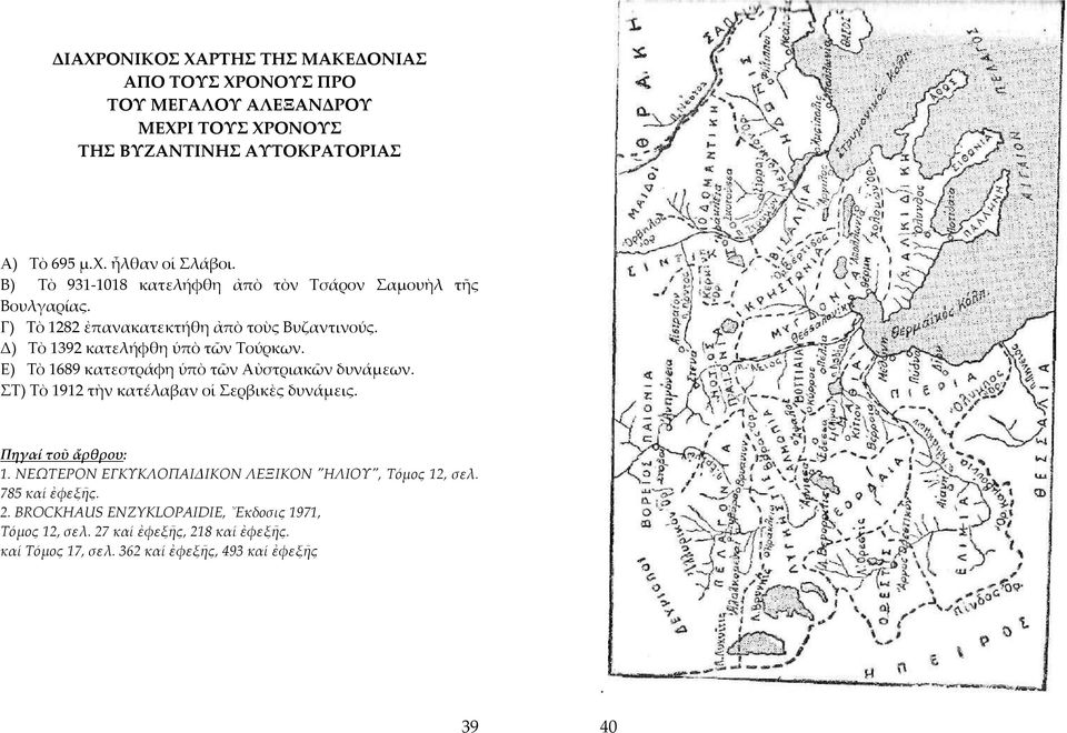 Ε) Τὸ 1689 κατεστράφη ὑπὸ τῶν Αὐστριακῶν δυνάμεων. ΣΤ) Τὸ 1912 τὴν κατέλαβαν οἱ Σερβικὲς δυνάμεις. Πηγαί τοῦ ἄρθρου: 1.