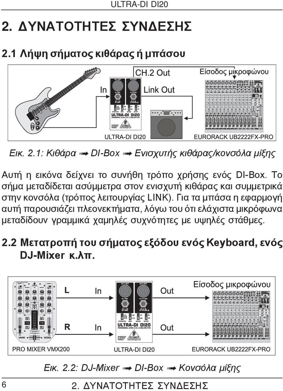 Για τα μπάσα η εφαρμογή αυτή παρουσιάζει πλεονεκτήματα, λόγω του ότι ελάχιστα μικρόφωνα μεταδίδουν γραμμικά χαμηλές συχνότητες με υψηλές