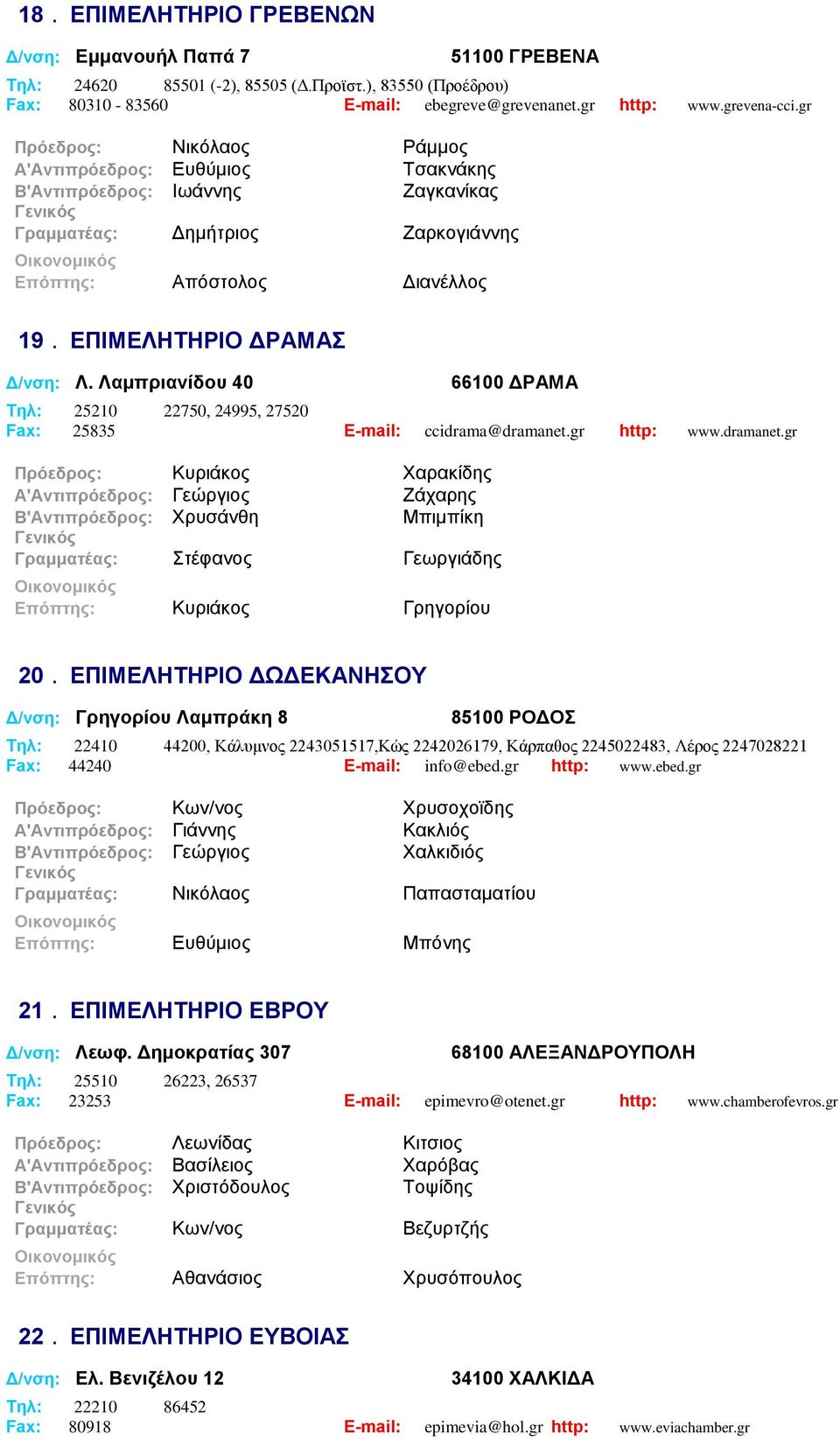 Λακπρηαλίδοσ 40 66100 ΓΡΑΜΑ Tει: 25210 22750, 24995, 27520 Fax: 25835 E-mail: ccidrama@dramanet.