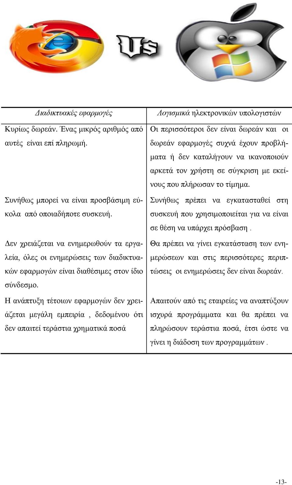 Η ανάπτυξη τέτοιων εφαρμογών δεν χρειάζεται μεγάλη εμπειρία, δεδομένου ότι δεν απαιτεί τεράστια χρηματικά ποσά Λογισμικά ηλεκτρονικών υπολογιστών Οι περισσότεροι δεν είναι δωρεάν και οι δωρεάν