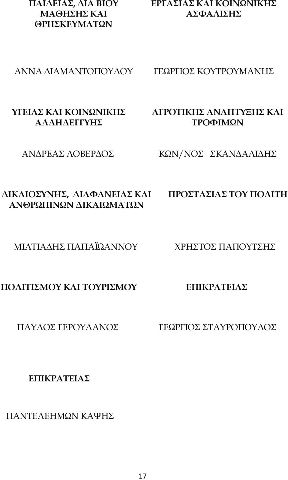 ΣΚΑΝΔΑΛΙΔΗΣ ΔΙΚΑΙΟΣΥΝΗΣ, ΔΙΑΦΑΝΕΙΑΣ ΚΑΙ ΑΝΘΡΩΠΙΝΩΝ ΔΙΚΑΙΩΜΑΤΩΝ ΠΡΟΣΤΑΣΙΑΣ ΤΟΥ ΠΟΛΙΤΗ ΜΙΛΤΙΑΔΗΣ ΠΑΠΑΪΩΑΝΝΟΥ