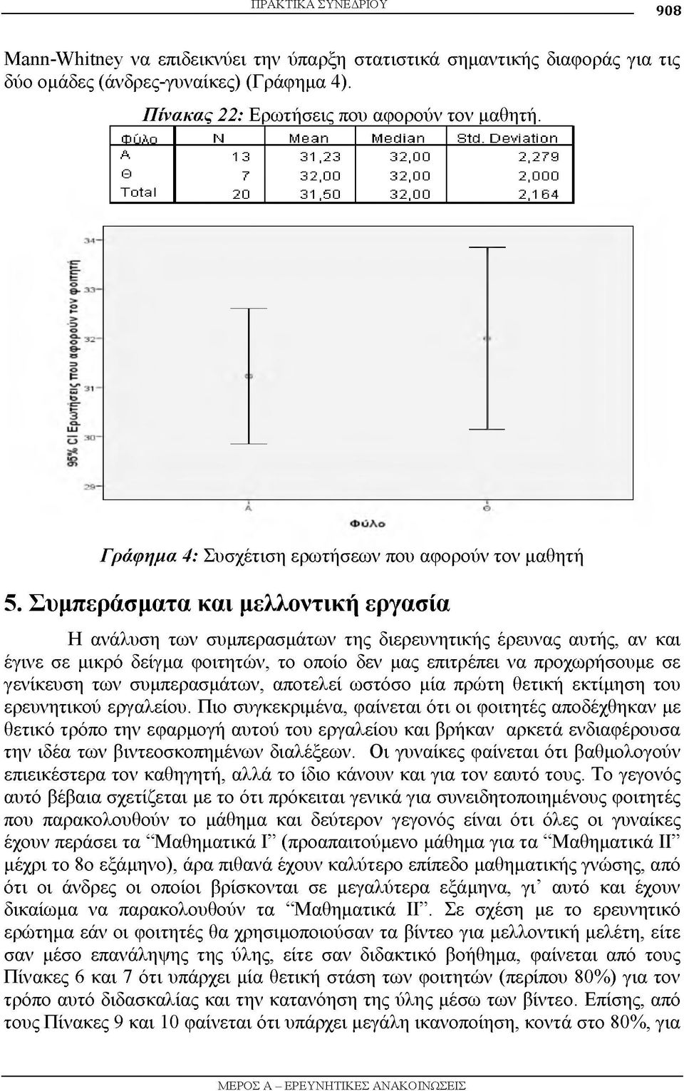 Συμπεράσματα και μελλοντική εργασία Η ανάλυση των συμπερασμάτων της διερευνητικής έρευνας αυτής, αν και έγινε σε μικρό δείγμα φοιτητών, το οποίο δεν μας επιτρέπει να προχωρήσουμε σε γενίκευση των