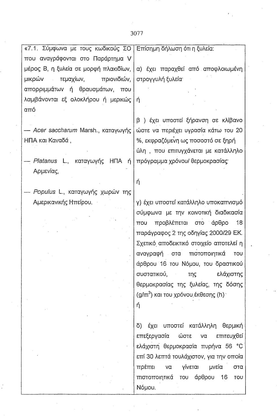 ξυλείααπορριμμqτων θραυσμάτων, που λαμβάνονται εξ ολοκλρου μερικώς από β ) έχει υποστεί ξρανση σε κλίβανο - Acer saccharum Marsh.