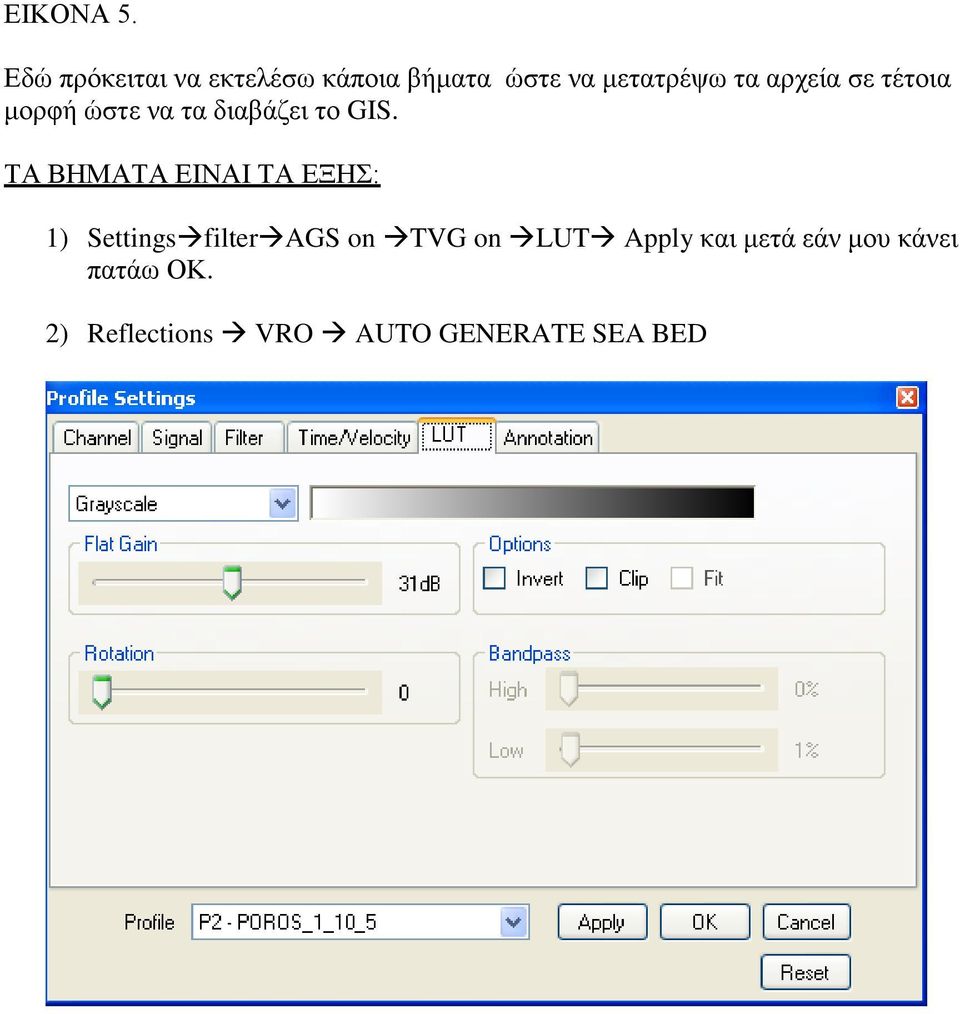 αξρεία ζε ηέηνηα κνξθή ώζηε λα ηα δηαβάδεη ην GIS.