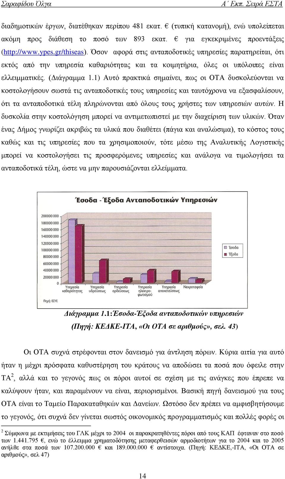 1) Απηφ πξαθηηθά ζεκαίλεη, πσο νη ΟΣΑ δπζθνιεχνληαη λα θνζηνινγήζνπλ ζσζηά ηηο αληαπνδνηηθέο ηνπο ππεξεζίεο θαη ηαπηφρξνλα λα εμαζθαιίζνπλ, φηη ηα αληαπνδνηηθά ηέιε πιεξψλνληαη απφ φινπο ηνπο ρξήζηεο