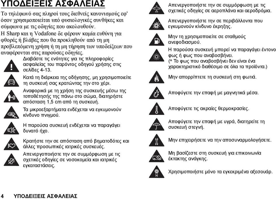 Διαβάστε τις ενότητες για τις πληροφορίες ασφαλείας του παρόντος οδηγού χρήσης στις σελίδες 4-13. Κατά τη διάρκεια της οδήγησης, μη χρησιμοποιείτε τη συσκευή σας κρατώντας την στο χέρι.