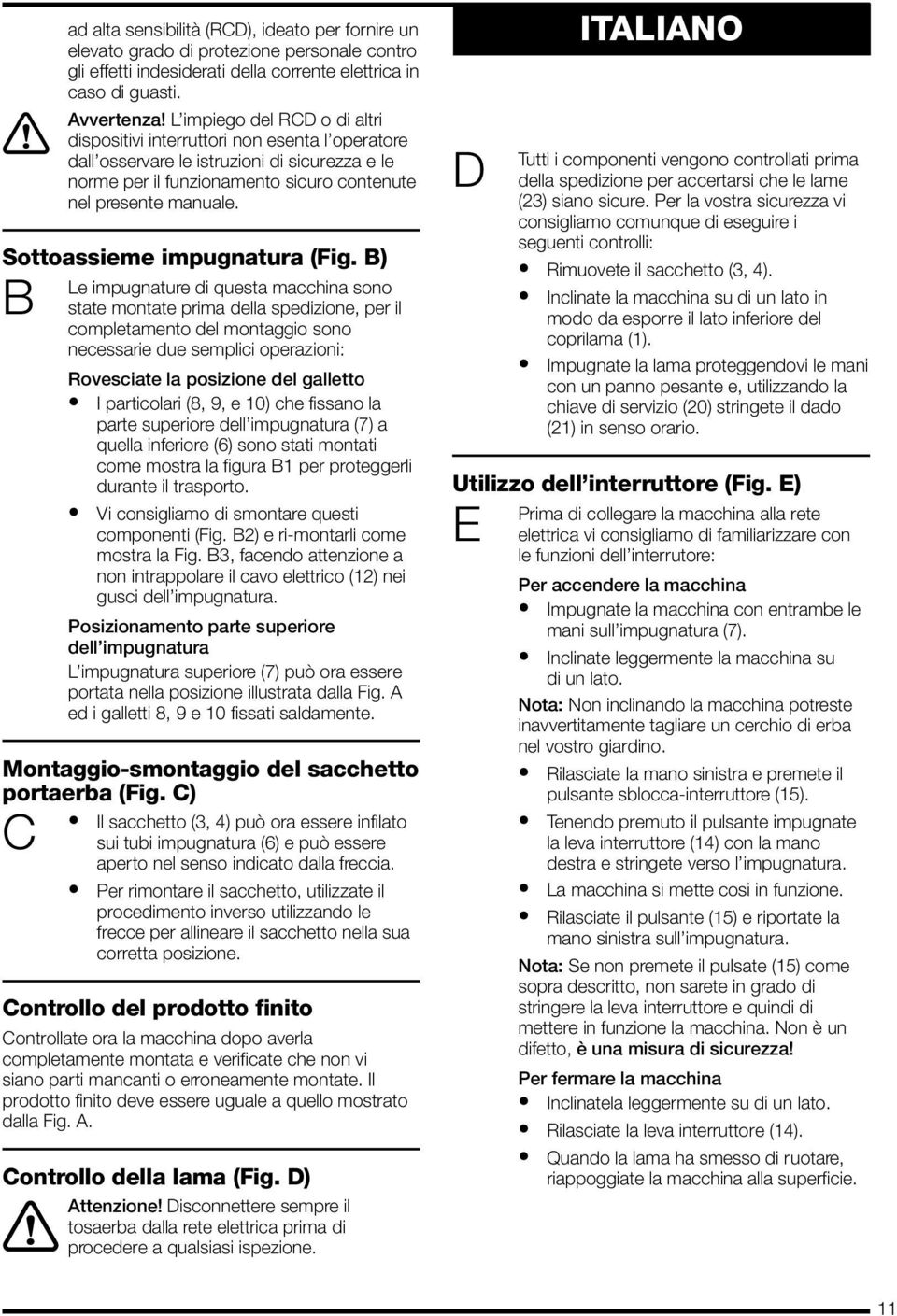 Sottoassieme impugnatura (Fig.