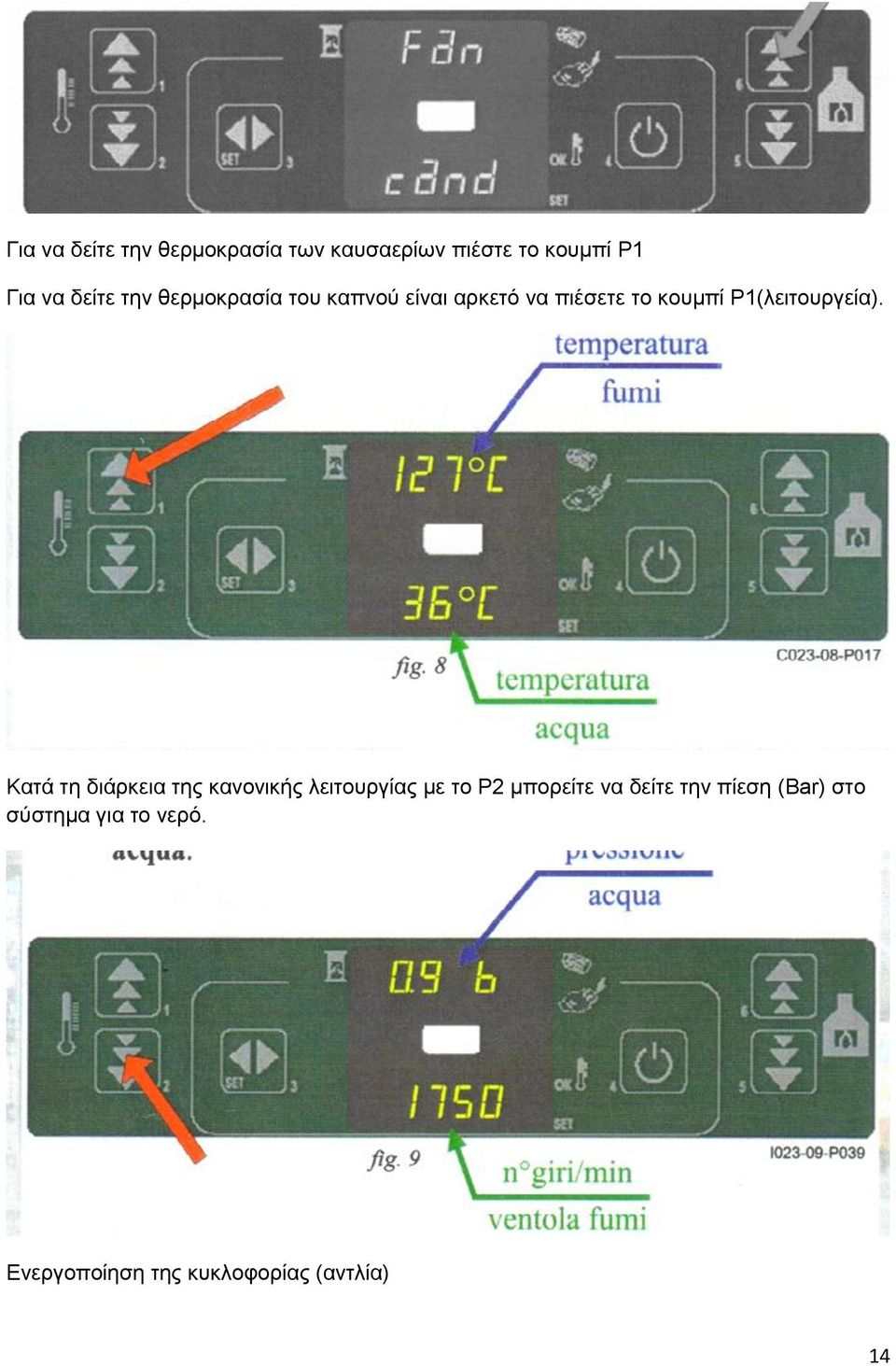 Καηά ηε δηάξθεηα ηεο θαλνληθήο ιεηηνπξγίαο κε ην P2 κπνξείηε λα δείηε ηελ