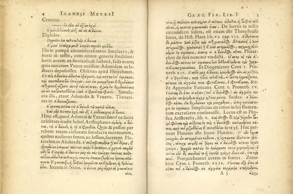 quia nimirum Venus occifum Adonidem in Ia- dtucis depofuiilet. Obieruo apud Hefychium. E v τιις Aΰωνιοις είδωλα i^ciyar., χ.