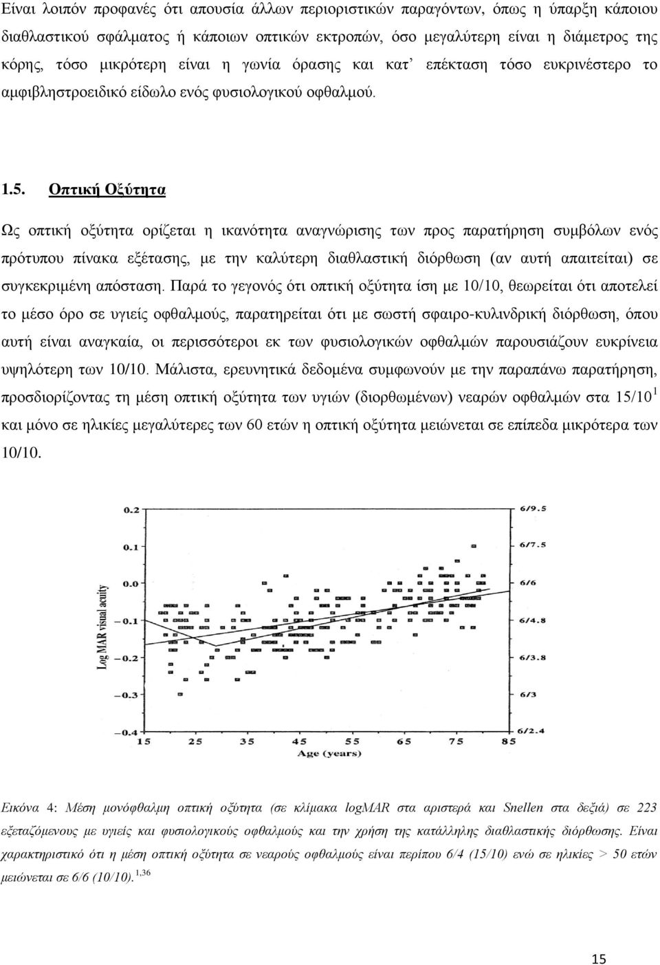 Οπηηθή Ομύηεηα Χο νπηηθή νμχηεηα νξίδεηαη ε ηθαλφηεηα αλαγλψξηζεο ησλ πξνο παξαηήξεζε ζπκβφισλ ελφο πξφηππνπ πίλαθα εμέηαζεο, κε ηελ θαιχηεξε δηαζιαζηηθή δηφξζσζε (αλ απηή απαηηείηαη) ζε ζπγθεθξηκέλε