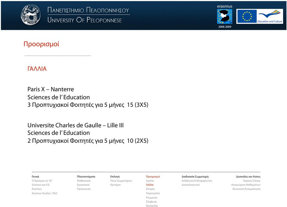 (3Χ5) Universite Charles de Gaulle Lille III