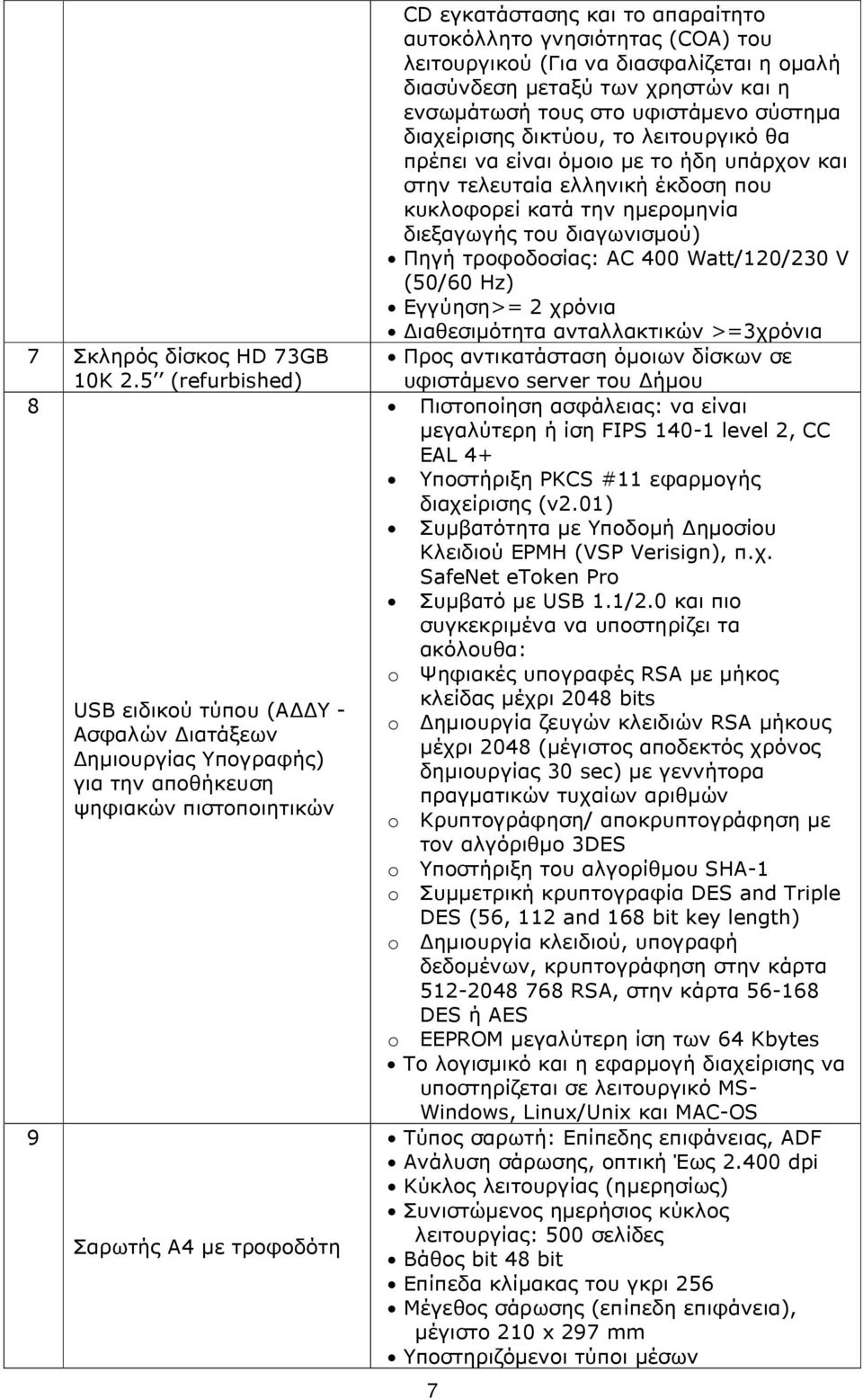 γνησιότητας (COA) του λειτουργικού (Για να διασφαλίζεται η οµαλή διασύνδεση µεταξύ των χρηστών και η ενσωµάτωσή τους στο υφιστάµενο σύστηµα διαχείρισης δικτύου, το λειτουργικό θα πρέπει να είναι