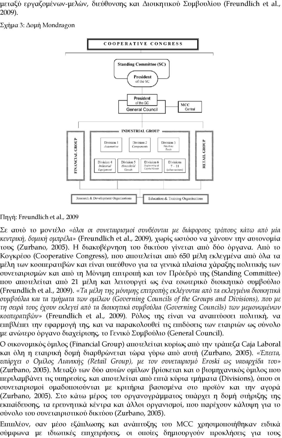 , 2009), χωρίς ωστόσο να χάνουν την αυτονομία τους (Zurbano, 2005). Η διακυβέρνηση του δικτύου γίνεται από δύο όργανα.