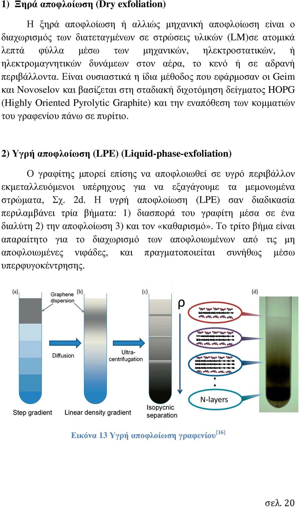 Είναι ουσιαστικά η ίδια µέθοδος που εφάρµοσαν οι Geim και Novoselov και βασίζεται στη σταδιακή διχοτόµηση δείγµατος HOPG (Highly Oriented Pyrolytic Graphite) και την εναπόθεση των κοµµατιών του