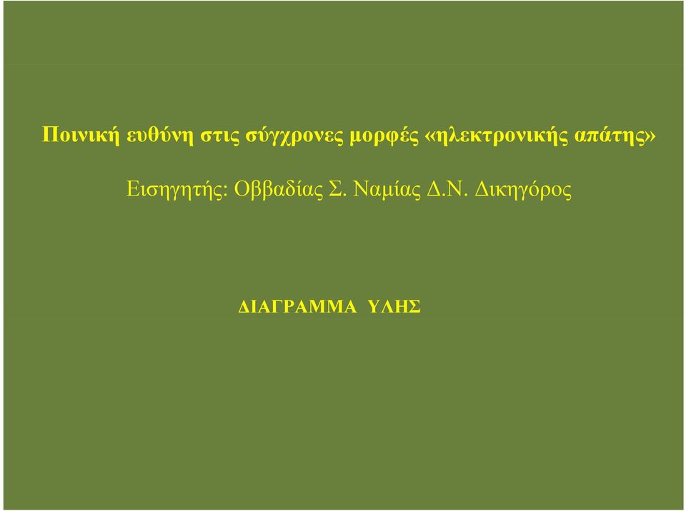 απάτης» Εισηγητής: Οββαδίας Σ.