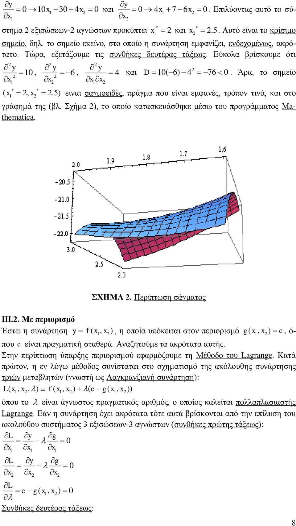 θαηαζθεπάζζεθε κέζσ ηνπ πξνγξάκκαηνο Mthemtc ΥΗΜΑ Πεξίπησζε ζάγκαηνο ΙΙΙ Με πεπιοπιζμό Έζησ ε ζπλάξηεζε y f ( ) ε νπνία ππόθεηηαη ζηνλ πεξηνξηζκό g( ) c ό- πνπ c είλαη πξαγκαηηθή ζηαζεξά Αλαδεηνύκε