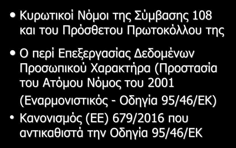 Χαρακτήρα (Προστασία του Ατόμου Νόμος του 2001 (Εναρμονιστικός -