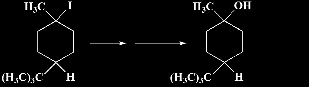 Στερεοεκλεκτικές αντιδράσεις Οι περισσότερες S N 1 αντιδράσεις δίνουν ένα μίγμα διαστερεοισομερών επειδή υπάρχουν περισσότερα από ένα στερεοσκοπικά κέντρα στις δομές.