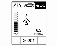 Όργανα και χειριστήρια 99 Traffic Sign Assistant (Ανίχνευση σημάτων οδικής κυκλοφορίας): εμφανίζει τα σήματα οδικής κυκλοφορίας που έχουν ανιχνευτεί για τον τρέχον τμήμα της διαδρομής 3 161 Speed