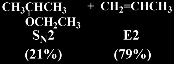 Χαρακτηριστικά παραδείγματα Δομή Υποστρώματος Η αντίδραση πρωτοταγών αλκυλαλογονιδίων με βάσεις αλκοξειδίων χωρίς στερικές παρεμποδίσεις ευνούν την υποκατάσταση CH 2 Br + CH 2