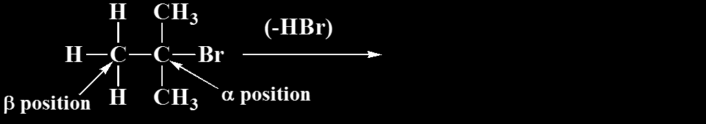 β- ή 1-2 αντίδραση απόσπασης Η αντίδραση περιγράφεται ως β- ή 1-2 απόσπαση συμβολίζοντας τις θέσεις από τις οποίες