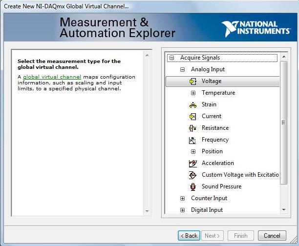 MAX (Measurement & Automation Explorer) Διαμόρφωση της Μέτρησης