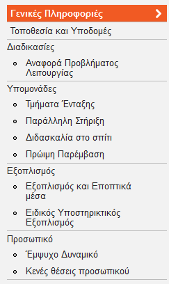 Αναλυτικά οι λειτουργίες αυτές αναλύονται στις ενότητες που ακολουθούν. 3.1 Γενικές Πληροφορίες Σε αυτή τη σελίδα εμφανίζονται τα βασικά στοιχεία του φορέα σας.