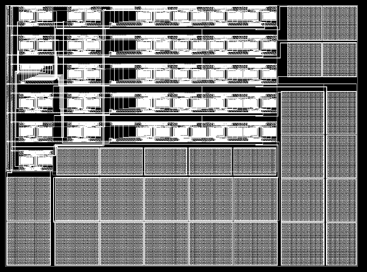 Σχήμα 5.7 Layout του φίλτρου κυματιδίου. Οι τελικές διαστάσεις του φίλτρου κυματιδίου με τους πυκνωτές είναι 1272.4μm x 1712.