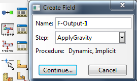 Εικόνα 4.4.5.5: Η εντολή Output=>Field Output Requests=>Create Αξίζει να σημειωθεί ότι μπορούν να οριστούν διαφορετικά αιτήματα εξόδου για κάθε βήμα ανάλυσης.