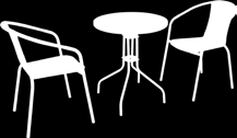 rám, textilný poťah, tvrdené čierne sklo 0,8 cm, rozmery stôl 180x100x73 cm, 4x stolička 55x59x85,5 cm 529,00 Záhradný set Wellington Materiál čierny hliník, termicky upravená tmavá breza, rozmery