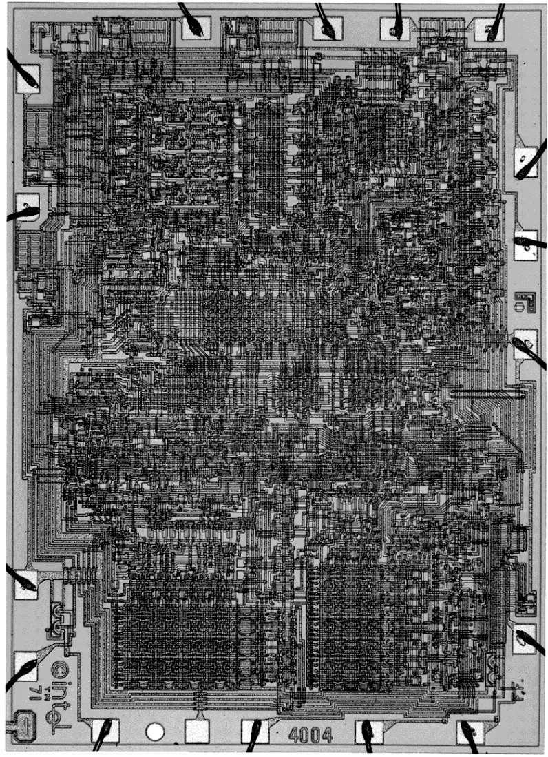 Intel 4004 Micro-Processor 1971 1000 transistors 1