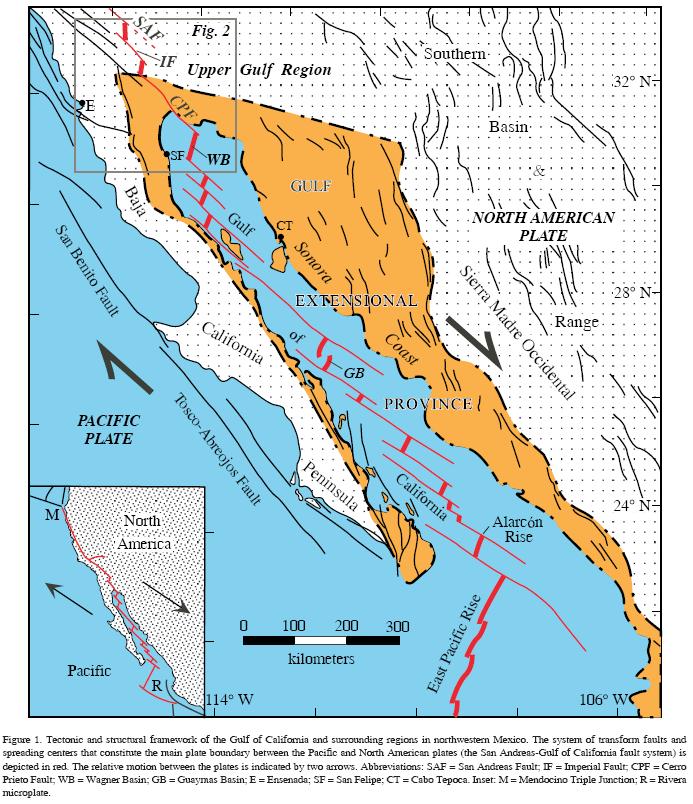 Τύποι τριπλών σηµείων 6. RTF (Ridge-Trench-Fault) - Είσοδος του κόλπου της Καλιφόρνια. Ο τύπος RTF είναι ασταθής και σπάνιος. Ένας τέτοιος τύπος πιστεύεται ότι υπήρχε 12 εκ.