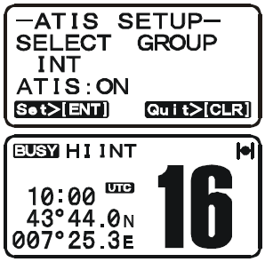 64 8. Πιέστε το πλήκτρο ENT για να αποθηκεύσετε το νούμερο στην μνήμη και να γυρίσετε στο μενού ATIS SETUP. 9.