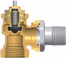 Construcţie 1. Insertul termostatic poate fi schimbat sub presiune cu ajutorul unei chei speciale 2. Conexiune IMI Heimeier M30x1,5 pentru racordarea capului termostat sau a servomotoarelor 3.