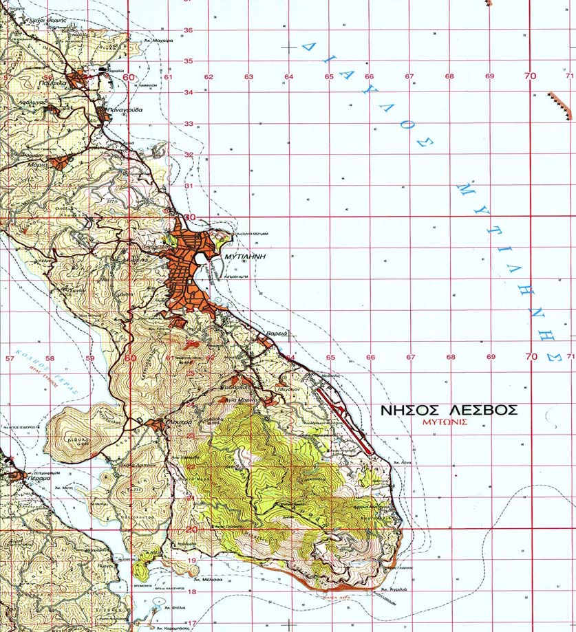 3. ΠΕΡΙΟΧΗ ΜΕΛΕΤΗΣ Α) Η βόρεια ζώνη εκτείνεται βόρεια της Μυτιλήνης και χαρακτηρίζεται από οµαλό ανάγλυφο, µε ήπιες κλίσεις και υψόµετρα που δεν ξεπερνούν τα 200 m.