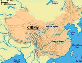 história medicíny a farmácie Mapa starovekej Číny. Vznik a formovanie prvých mestských štátov v povodí riek Chuang-che a Jang-c-tiang.