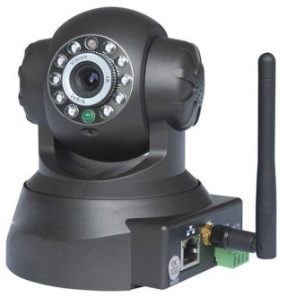VN-IPBC3 Ασύρματη (WiFi)/Ενσύρματη PT κάμερα IP, εσωτερικού χώρου με 11 IR LED 1/5 CMOS, 420 TVL (640 x 480), 4mm/F1.2 (0.1 Lux, 0 Lux με IR On) H.