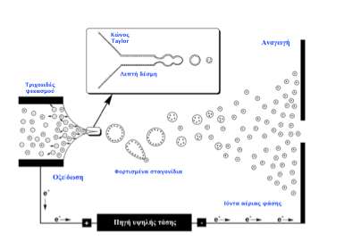 ενεργοποίηση (Collisional Activation) με εφαρμογή διαφοράς δυναμικού μεταξύ της εξόδου του τριχοειδούς και του αποκορυφωτή (Skimmer). Σχήμα 2.