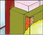 Montaj: - Aplicarea mortarul adeziv Pe placa izolatoare se aplica mortar adeziv: in cordon perimetral initial se aplica cu gletiera un strat subtire care se preseaza pe pluta, ulterior se aplica