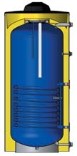 Schema de principiu pentru conectarea hidraulică a boilerului monovalent 1. Boiler monovalent 2. Serpentină 3. Supapă de siguranţă 8 bar 4. Vas de expansiune circuit sanitar 5.