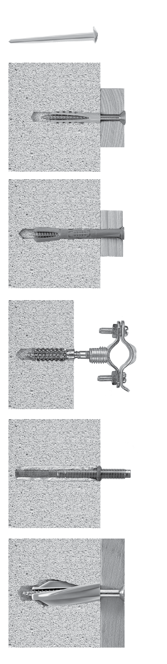 10 25 YTONG PRIČVRSNI PRIBOR Ytong pričvrsni pribor Oznaka Model artikla Specijalni čavli, pocinčani Specijalni čavli, pocinčani 5 / 120 mm 4 / 180 mm Tipli za nošenje tereta - plastična tipla za