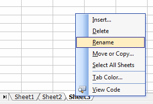 Κατά τη κατασκευή του φύλου αναφοράς, το φύλο Excel θα πρέπει να χωριστεί σε τόσες σελίδες όσες είναι και οι γεωτρήσεις, που θα καταχωρηθούν σε αυτό, και στην συνέχεια να ονομαστούν για την
