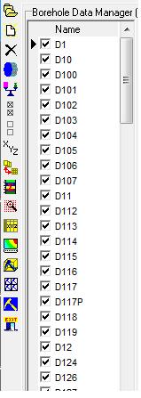 5.2 Borehole Manager H υποσελίδα με το όνομα Borehole Manager αποτελεί μια από τις τέσσερις υποσελίδες που υπάρχουν στην αριστερή πλευρά της οθόνης. Εδώ εισάγονται τα δεδομένα των γεωτρήσεων.