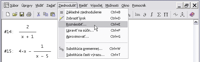 12 (1) Prvé kroky Pokúste sa zjednodušiť #20, najprv zjednodušením pomocou m. Ako vidíte vôbec to nepomohlo.