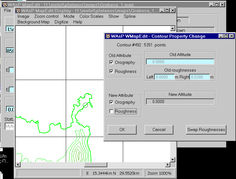 Σχήμα 17.Το μενού Contour change property.