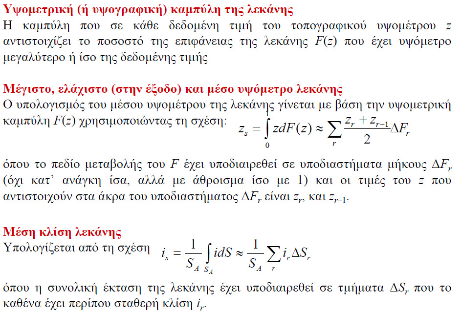 Μορφολογικά χαρακτηριστικά λεκάνης απορροής Ανάγλυφο (Πηγή: