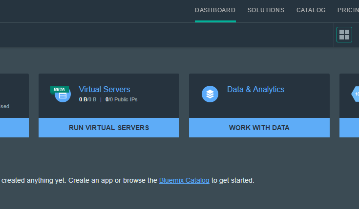 4.1.1 Σύνδεση της συσκευής με την πλατφόρμα IBM Bluemix και αποστολή δεδομένων Η εφαρμογή της πλατφόρμας που παρέχει τη δυνατότητα να επικοινωνήσει με τη συσκευή και να λάβει τα δεδομένα του